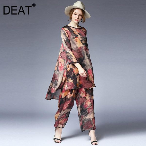 chiffon suit woman print round collar full sleeve + elastic straight pants high street 2021 summer fashion ht987 women's two piece, White
chiffon suit woman print round collar full sleeve + elastic straight pants high street 2021 summer fashion ht987 women's two piece, White
