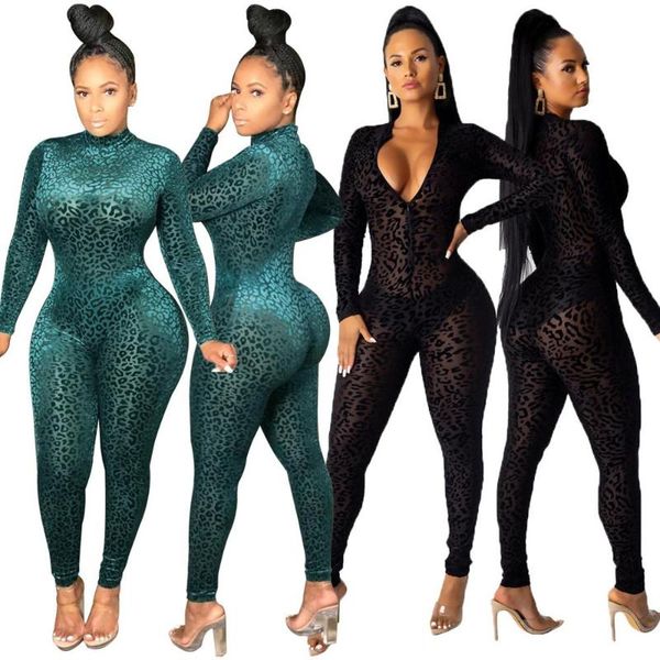 women leopard see through v neck full sleeve zipper long pencil elastic jumpsuit club overalls women's jumpsuits & rompers, Black;white
women leopard see through v neck full sleeve zipper long pencil elastic jumpsuit club overalls women's jumpsuits & rompers, Black;white
