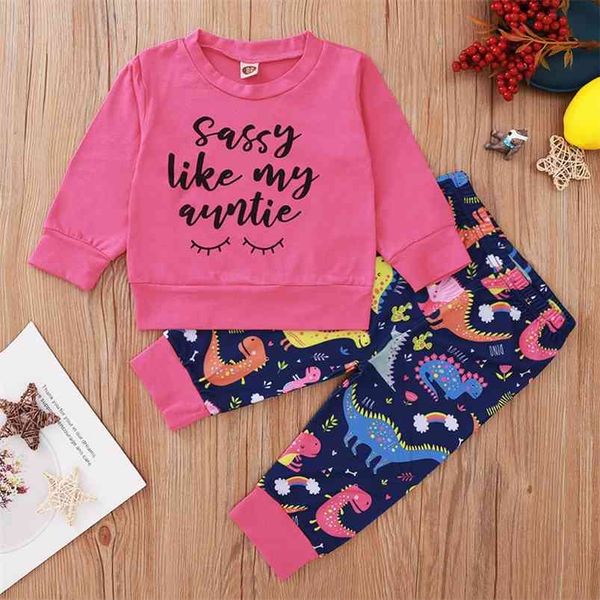 autumn children sets casual long sleeve o neck letter t-shirt print cartoon dinosaur pant 2pcs girls clothes 0-3t 210629, White
autumn children sets casual long sleeve o neck letter t-shirt print cartoon dinosaur pant 2pcs girls clothes 0-3t 210629, White