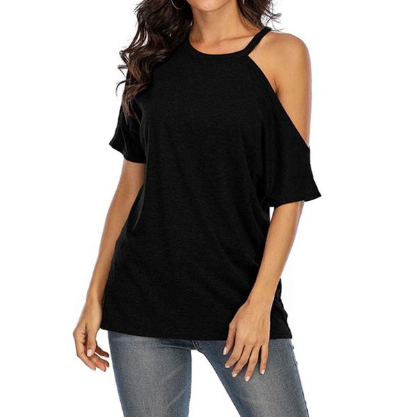 tshirt off shoulder short sleeve solid black ladies tshirts halter 2021 summer fashion casual t shirts women women's t-shirt, White
tshirt off shoulder short sleeve solid black ladies tshirts halter 2021 summer fashion casual t shirts women women's t-shirt, White