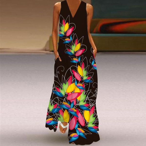 casual dresses summer for women 2021 sleeveless print v-neck maxi dress party cami with pockets vestidos de verano mujer, Black;gray
casual dresses summer for women 2021 sleeveless print v-neck maxi dress party cami with pockets vestidos de verano mujer, Black;gray
