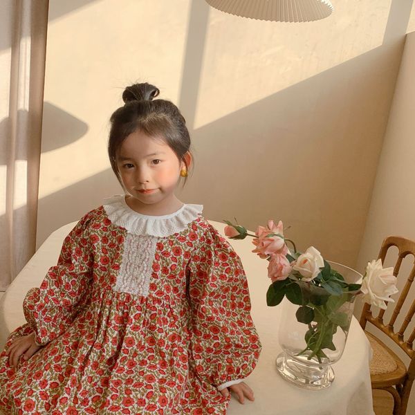 2021 new spring baby girls lace floral princess dresses korean style children clothes lantern sleeve toddlers kids cotton dress, Red;yellow
2021 new spring baby girls lace floral princess dresses korean style children clothes lantern sleeve toddlers kids cotton dress, Red;yellow