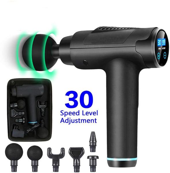 massage gun muscle gun, 30 speeds handheld deep tissue relief massager with 6 heads, ultra quiet percussion
massage gun muscle gun, 30 speeds handheld deep tissue relief massager with 6 heads, ultra quiet percussion