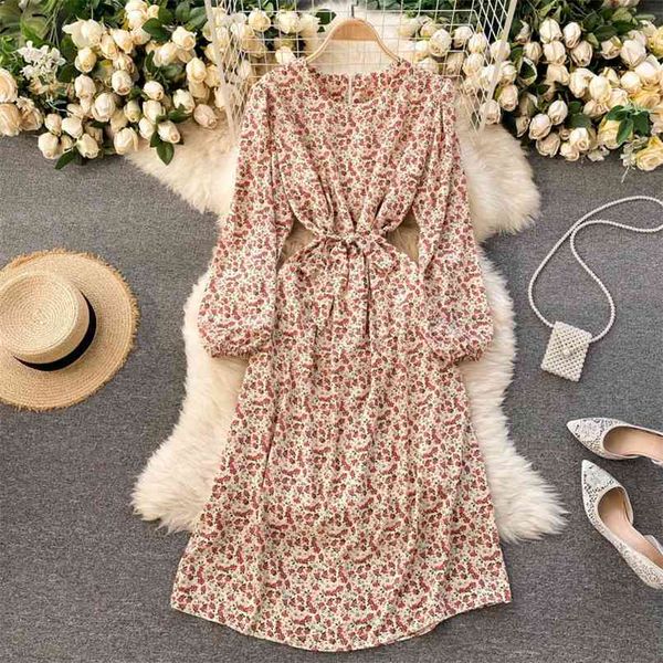 chic french style long sleeve spring dress o-neck sash lace-up floral print a-line midi vintage vestidos 210603, Black;gray
chic french style long sleeve spring dress o-neck sash lace-up floral print a-line midi vintage vestidos 210603, Black;gray