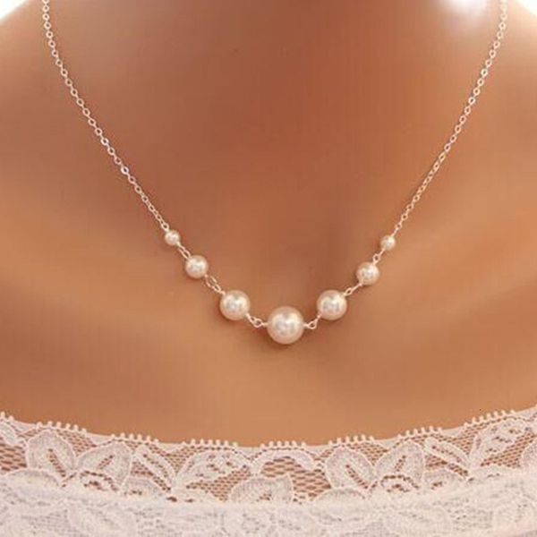 necklace simple beaded artificial pearl single layer necklace accessories for women, Silver
necklace simple beaded artificial pearl single layer necklace accessories for women, Silver