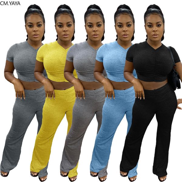 womens set ruched v-ne crop staed high waist flare bell bottom pants jogger suit trasuit matching set outfitby air, White
womens set ruched v-ne crop staed high waist flare bell bottom pants jogger suit trasuit matching set outfitby air, White