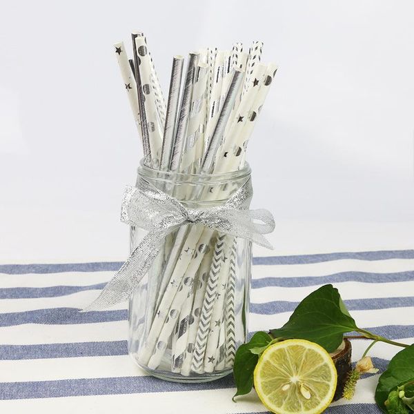 disposable dinnerware 25pcs silver paper straws strip dot drinking birthday baby shower wedding party christmas decor supplies
disposable dinnerware 25pcs silver paper straws strip dot drinking birthday baby shower wedding party christmas decor supplies