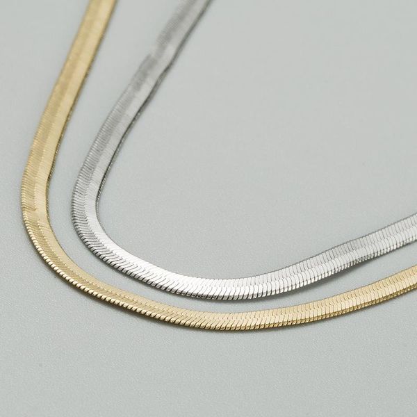 chokers 1pcs simple punk stainless steel flat necklace gold waterproof filmy snake chain women men hip hop no fade jewelry gift, Golden;silver
chokers 1pcs simple punk stainless steel flat necklace gold waterproof filmy snake chain women men hip hop no fade jewelry gift, Golden;silver