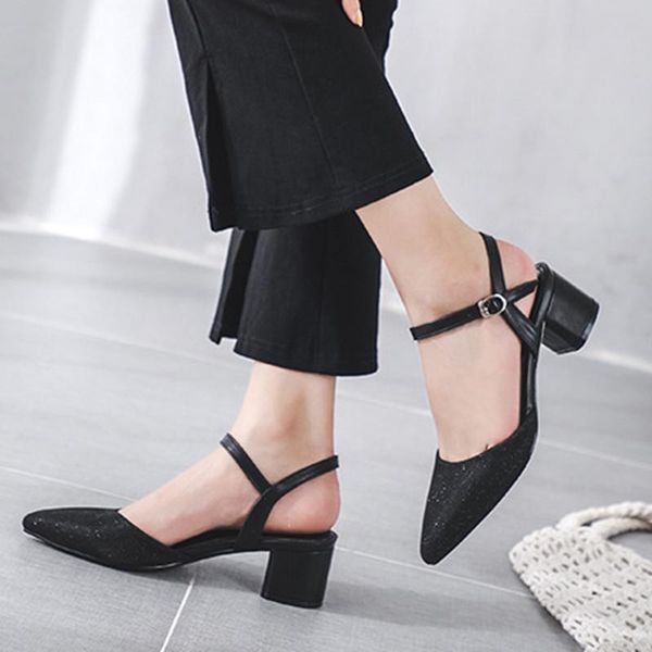 sandals women princess style thick heel toe cap romantic fashion shoes, Black
sandals women princess style thick heel toe cap romantic fashion shoes, Black