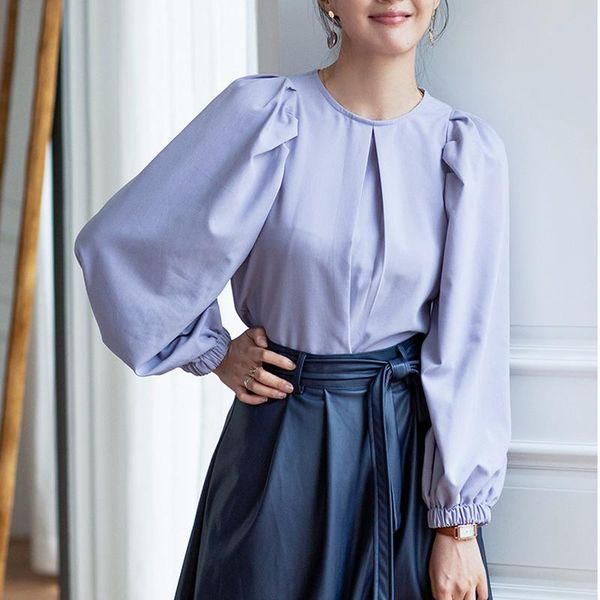women's blouses & shirts japan style puff sleeve women 2021 long solid o-neck fall office lady elegant autumn, White
women's blouses & shirts japan style puff sleeve women 2021 long solid o-neck fall office lady elegant autumn, White