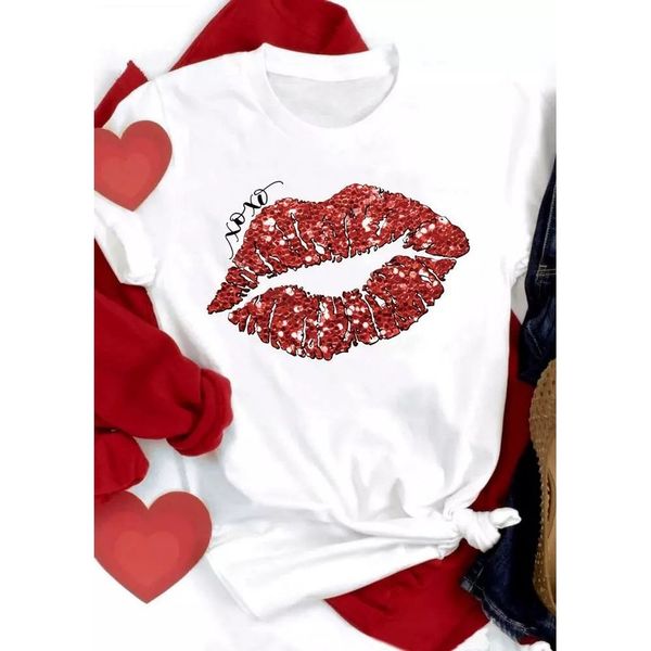 flame red lips design women's fashion word 3d printing short slim t-shirt summer casual round neck short short sleeve t-shirt, White
flame red lips design women's fashion word 3d printing short slim t-shirt summer casual round neck short short sleeve t-shirt, White