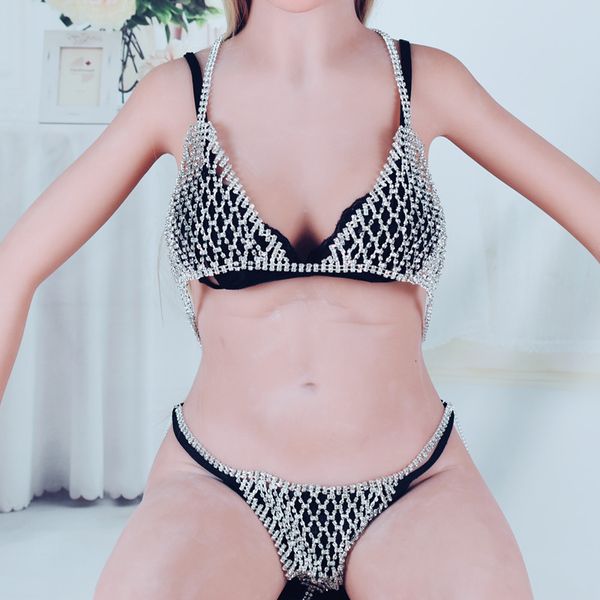 lingerie accessoriesjewelry water drill claw chain mesh body suit bra underwear body, Black;white
lingerie accessoriesjewelry water drill claw chain mesh body suit bra underwear body, Black;white