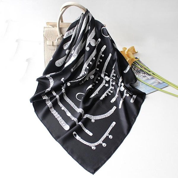 scarves 2021 luxury 100% twill silk scarf women fashion kerchief bandana wristband belt print shawl hijab hand rolled stole 35"*35", Blue;gray
scarves 2021 luxury 100% twill silk scarf women fashion kerchief bandana wristband belt print shawl hijab hand rolled stole 35"*35", Blue;gray