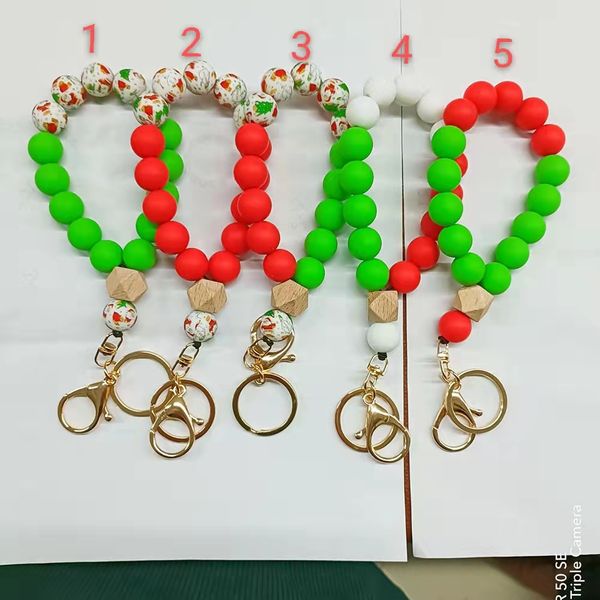 foreign trade food grade silicone bead wrist keychain, personalized anti-lost key ring, multi-color optional, Silver
foreign trade food grade silicone bead wrist keychain, personalized anti-lost key ring, multi-color optional, Silver