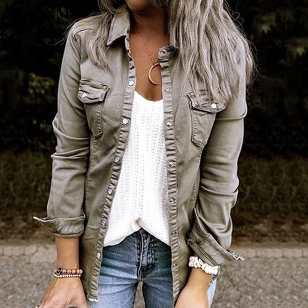 women's jackets 2xl women single breasted button denim jacket coat spring turn-down collar office cardigan autumn long sleeve pocket ou, Black;brown
women's jackets 2xl women single breasted button denim jacket coat spring turn-down collar office cardigan autumn long sleeve pocket ou, Black;brown