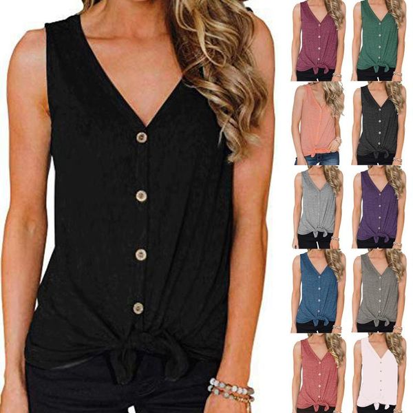 women's t-shirt summer solid color buttons t shirt v neck casual loose fashion sleeveless plus size clothing blusa de frio feminina, White
women's t-shirt summer solid color buttons t shirt v neck casual loose fashion sleeveless plus size clothing blusa de frio feminina, White