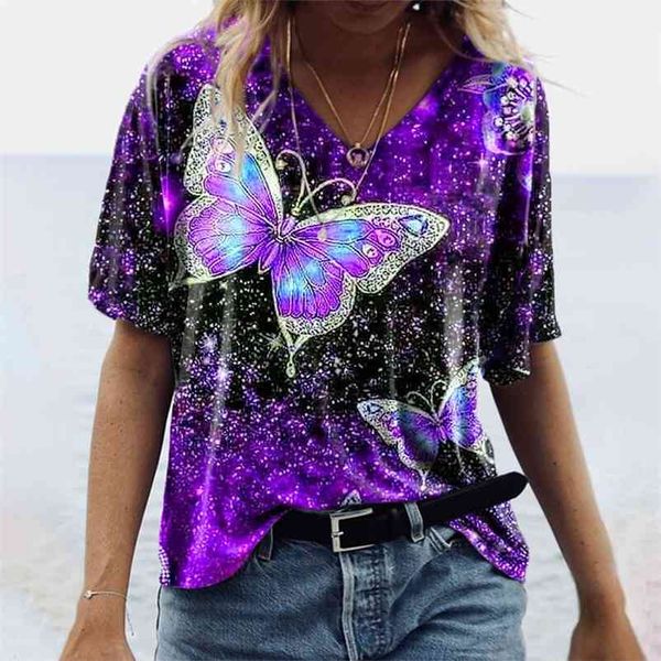 women loose summer t-shirts casual short sleeve v-neck tee shirt femme plus size lady 210722, White
women loose summer t-shirts casual short sleeve v-neck tee shirt femme plus size lady 210722, White