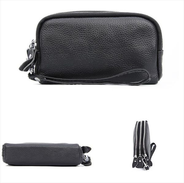 women long wallet genuine leather 3 layer zipper purse bag large capacity wristlet clutch wallets phone money purses, Red;black
women long wallet genuine leather 3 layer zipper purse bag large capacity wristlet clutch wallets phone money purses, Red;black
