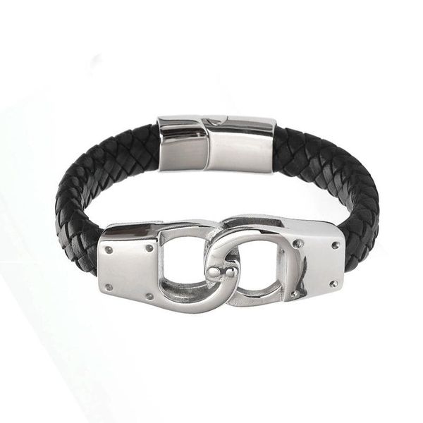 charm bracelets elegent black color genuine leather for women classic jewelry stainless steel handcuffs bangles drop ship, Golden;silver
charm bracelets elegent black color genuine leather for women classic jewelry stainless steel handcuffs bangles drop ship, Golden;silver