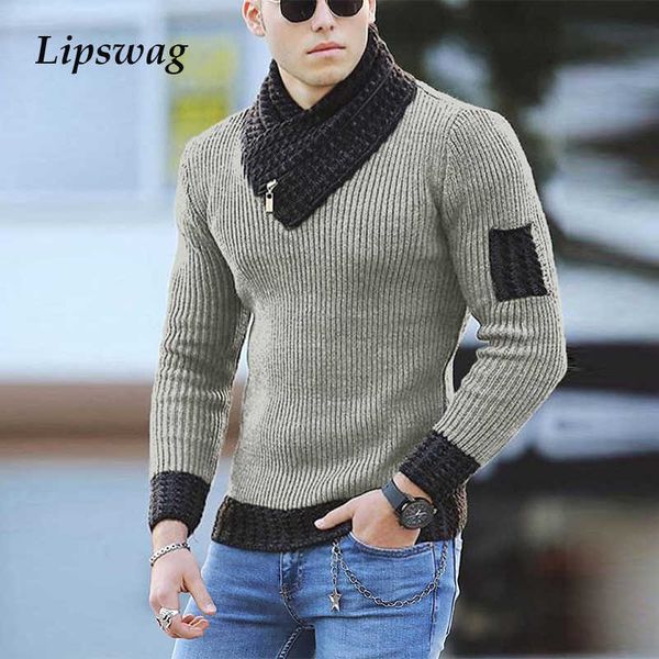 casual mens slim knit sweater autumn winter warm turtleneck jumpers men fashion patchwork long sleeve sweaters streetwear 210929, White;black
casual mens slim knit sweater autumn winter warm turtleneck jumpers men fashion patchwork long sleeve sweaters streetwear 210929, White;black