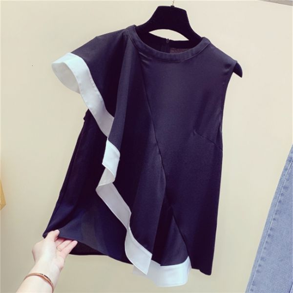 t shirt summer black tshirt woman korean style girls ladies sleeveless lotus leaf ee temperament t-shirt shirts femme t, White
t shirt summer black tshirt woman korean style girls ladies sleeveless lotus leaf ee temperament t-shirt shirts femme t, White