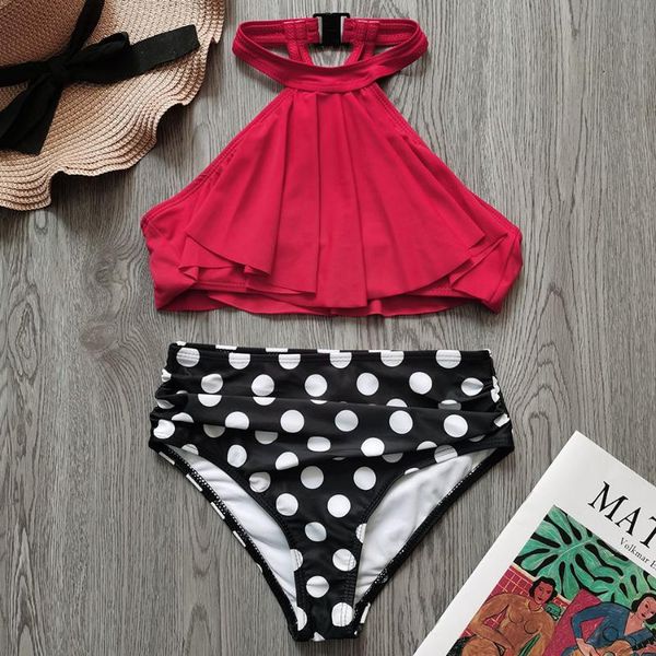 one-piece suits high neck girl swimsuit kids ruffle bikini set falbala two piece children's swimwear polka dot girls bathing suit beach
one-piece suits high neck girl swimsuit kids ruffle bikini set falbala two piece children's swimwear polka dot girls bathing suit beach