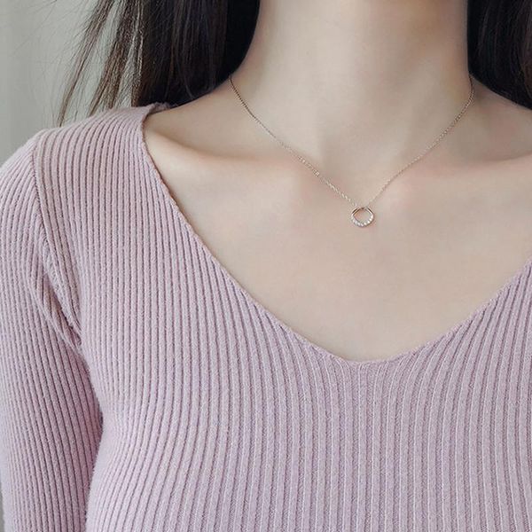 necklace luxury zircon for women fashion jewelry crystal pendant choker valentine's day chains, Silver
necklace luxury zircon for women fashion jewelry crystal pendant choker valentine's day chains, Silver