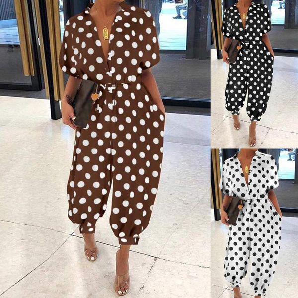 women's jumpsuits & rompers 45# woman lady wave point lapel long button oversized bodysuits women dot print pants slim romper, Black;white
women's jumpsuits & rompers 45# woman lady wave point lapel long button oversized bodysuits women dot print pants slim romper, Black;white