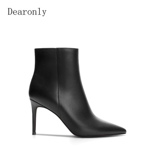 boots dearonly stiletto high heel low pointed toe side zipper women ankle basic shoes, Black
boots dearonly stiletto high heel low pointed toe side zipper women ankle basic shoes, Black