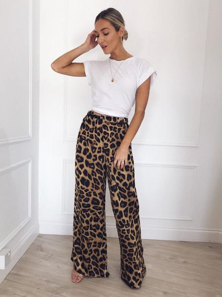 women's pants & capris leopart wide leg high waist ladies casual loose elastictrousers female, Black;white
women's pants & capris leopart wide leg high waist ladies casual loose elastictrousers female, Black;white