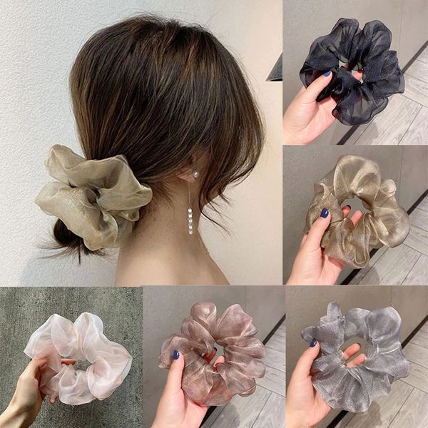 oversized shiny organza scrunchies big rubber hair ties elastic hair bands girls ponytail holder mesh women hair accessories, Golden;silver
oversized shiny organza scrunchies big rubber hair ties elastic hair bands girls ponytail holder mesh women hair accessories, Golden;silver