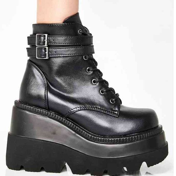 winter fashion high platform boots leather high wedges ankle boots women 2020 new female punk style high heels shoes for woman k78, Black
winter fashion high platform boots leather high wedges ankle boots women 2020 new female punk style high heels shoes for woman k78, Black