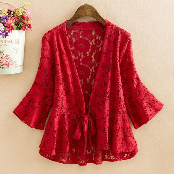 women's jackets plus size women jacket 2021 summer fashion 3/4 sleeve lace cutout thin coat ladies slim wild casual outwear 5xl g307, Black;brown
women's jackets plus size women jacket 2021 summer fashion 3/4 sleeve lace cutout thin coat ladies slim wild casual outwear 5xl g307, Black;brown