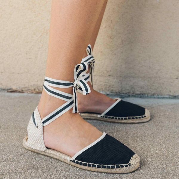 fashion women flats espadrilles ankle strap summer flat sandals canvas espadrille shoes woman, Black
fashion women flats espadrilles ankle strap summer flat sandals canvas espadrille shoes woman, Black