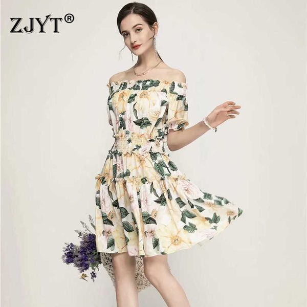 europe fashion summer style short sleeve floral print slash neck dress women robe elegant mini beach holiday vestidos 210601, Black;gray
europe fashion summer style short sleeve floral print slash neck dress women robe elegant mini beach holiday vestidos 210601, Black;gray