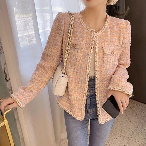 women's jackets graceful style slim short coat women korean fashion knitted tweed autumn sweet pink o-neck cardigan outwear, Black;brown
women's jackets graceful style slim short coat women korean fashion knitted tweed autumn sweet pink o-neck cardigan outwear, Black;brown