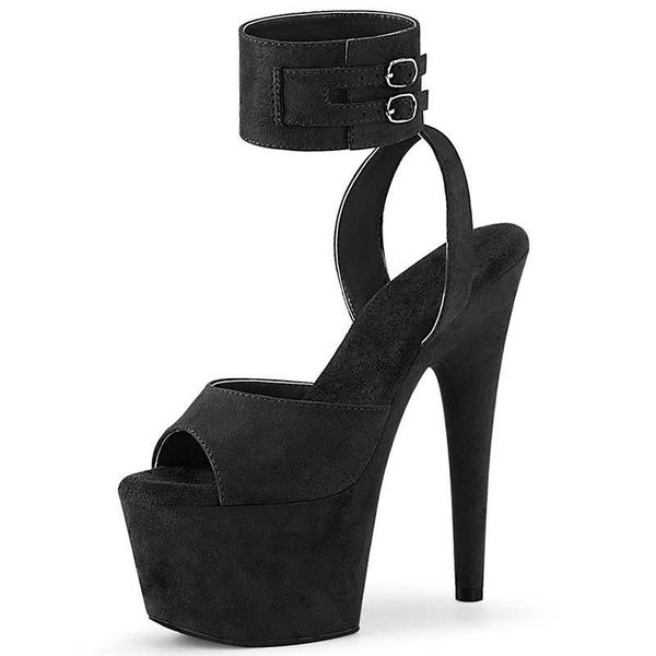 dress shoes 17cm full peep toe pole dance flock women platform sandals concise high stripper heels fetish nightclub models, Black
dress shoes 17cm full peep toe pole dance flock women platform sandals concise high stripper heels fetish nightclub models, Black