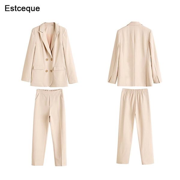 women's suits & blazers works fashion broek past 2 delicate set for women vintage blazer jacket office dame pak feminino 2021, White;black
women's suits & blazers works fashion broek past 2 delicate set for women vintage blazer jacket office dame pak feminino 2021, White;black