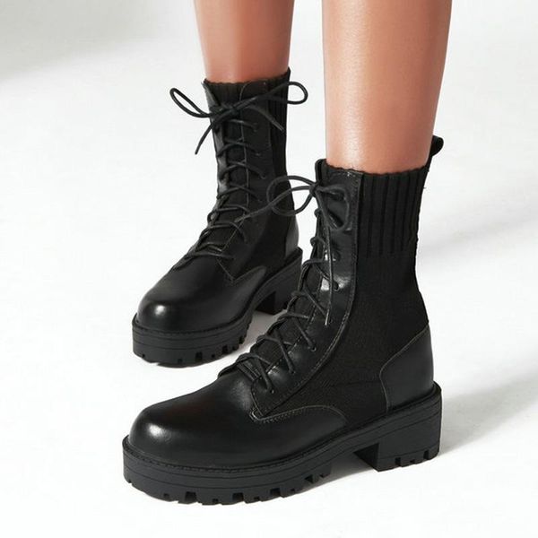 boots aiweiyi black for woman round toe square heel high heels ankle lace up autumn winter booties
boots aiweiyi black for woman round toe square heel high heels ankle lace up autumn winter booties