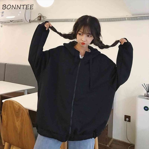 letter zipper simple long sleeve womens sweatshirt ulzzang korean thicker trendy casual students coat hooded sweatshirts warm, Black
letter zipper simple long sleeve womens sweatshirt ulzzang korean thicker trendy casual students coat hooded sweatshirts warm, Black