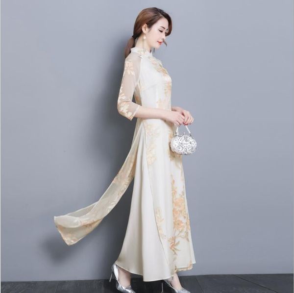 ethnic clothing summer arrival traditional ao dai dresses knee length oriental dress female cheongsam vietnam qipao for women, Red
ethnic clothing summer arrival traditional ao dai dresses knee length oriental dress female cheongsam vietnam qipao for women, Red