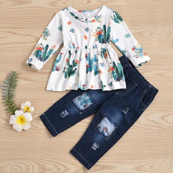 clothing sets 2021 baby autumn fashion outfits kids girls long sleeve flower shirt denim jeans 2pcs clothes set 2-6t, White
clothing sets 2021 baby autumn fashion outfits kids girls long sleeve flower shirt denim jeans 2pcs clothes set 2-6t, White