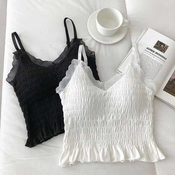 women's tanks & camis the fold sling, fashion lace side straps, chest pad, outer wear, inner navel exposed, all-match wear camisole, White
women's tanks & camis the fold sling, fashion lace side straps, chest pad, outer wear, inner navel exposed, all-match wear camisole, White