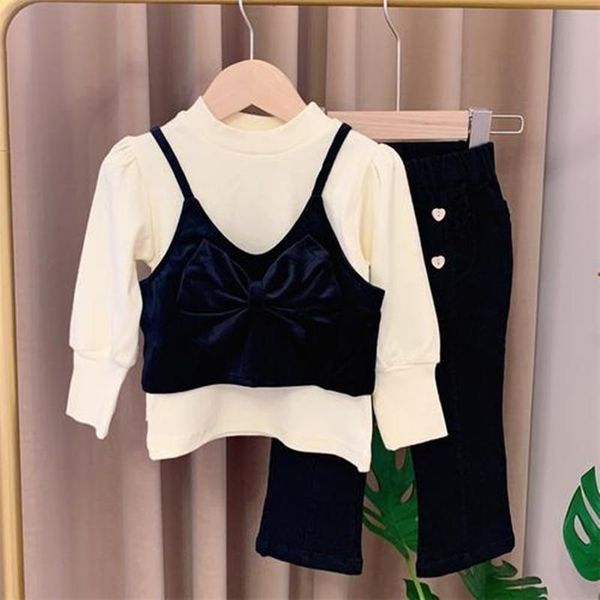 clothing sets girls suit autumn clothes 2021 design girl baby three-piece set children's spring long-sleeved + pants, White
clothing sets girls suit autumn clothes 2021 design girl baby three-piece set children's spring long-sleeved + pants, White