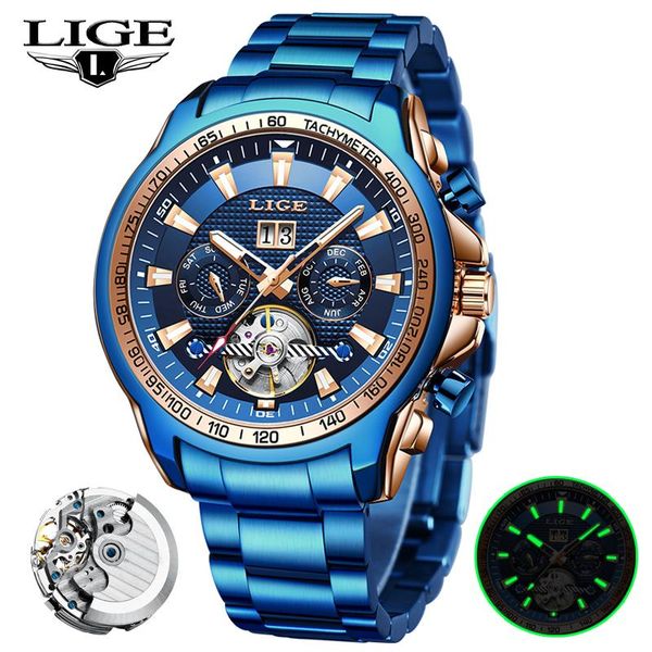 relogio masculino 2021 lige luxury all steel mens mechanical watches men automatic tourbillon blue fashion waterproof clock wristwatches, Slivery;brown
relogio masculino 2021 lige luxury all steel mens mechanical watches men automatic tourbillon blue fashion waterproof clock wristwatches, Slivery;brown