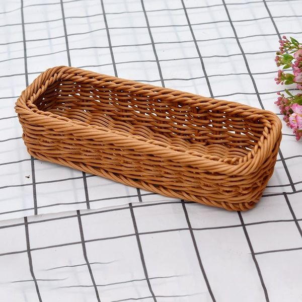 storage baskets practical imitation rattan woven cutlery basket rectangular tableware western food beige 28*12*6
storage baskets practical imitation rattan woven cutlery basket rectangular tableware western food beige 28*12*6