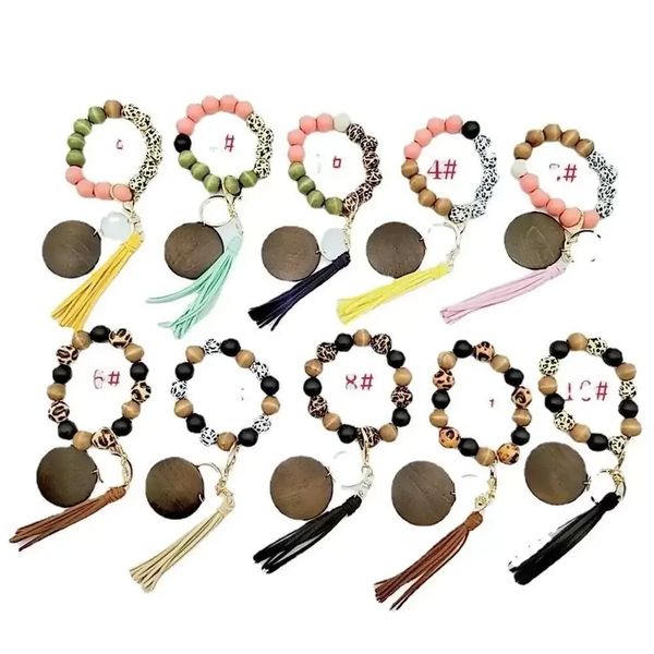 silicone wooden beaded leopard wristlet bracelet pu leather tassel bracelets bangle wood beads wristband key ring keychains wrist bands chri
silicone wooden beaded leopard wristlet bracelet pu leather tassel bracelets bangle wood beads wristband key ring keychains wrist bands chri