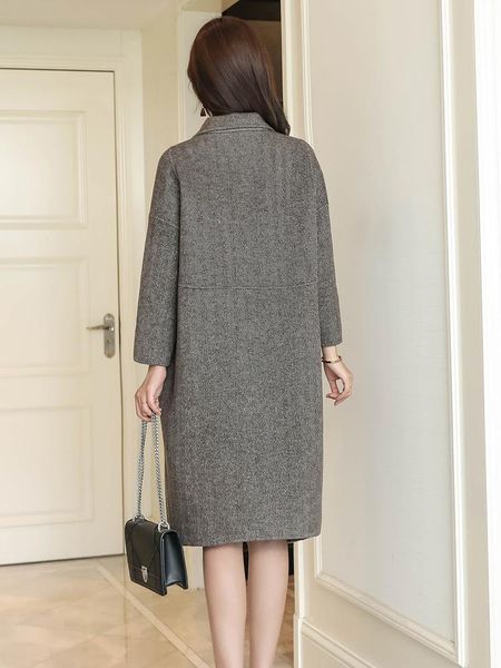 women's wool & blends double side coat female 2021 winter jacket long woolen coats and jackets women korean outwear my3768, Black
women's wool & blends double side coat female 2021 winter jacket long woolen coats and jackets women korean outwear my3768, Black