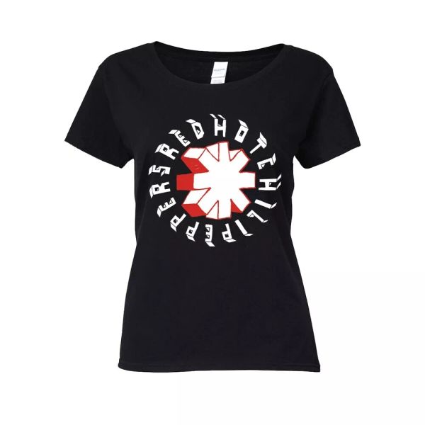 Ladies red hot chili peppers hand drawn authorized women women t-shirt, White;black 
Ladies red hot chili peppers hand drawn authorized women women t-shirt, White;black