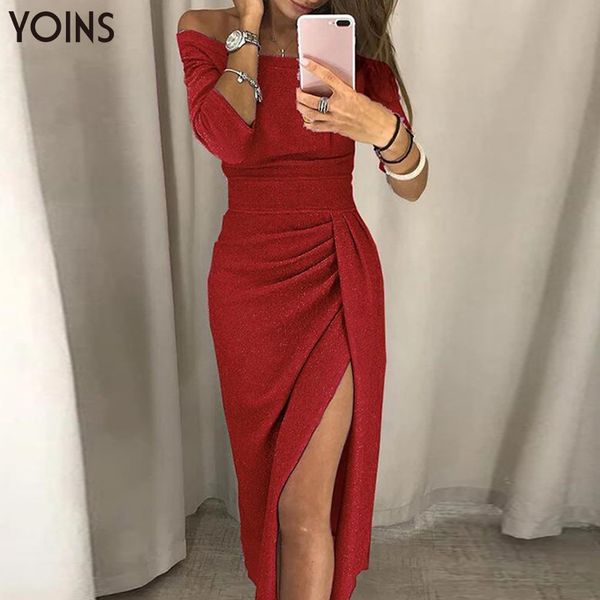 dresses yoins women red off shoulder half sleeves fashion pleated slit bodycon fit glitter elegant party ruched maxi dress, Black;gray
dresses yoins women red off shoulder half sleeves fashion pleated slit bodycon fit glitter elegant party ruched maxi dress, Black;gray